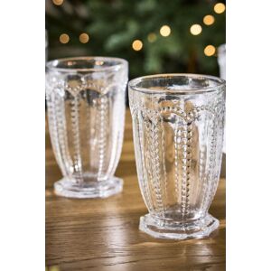 Dibor Set of 2 Vintage Luxury Clear Embossed Drinking Tall Tumbler Glasses Festive Christmas Decor Glassware 340ml Size: 2 Pack Clear 2 Pack Dibor Set of 2 Vintage Luxury Clear Embossed Drinking Tall Tumbler Glasses Festive Christmas Decor Glassware 340ml Size: 2 Pack Clear 2 Pack