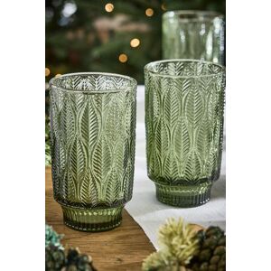 Dibor Set of 2 Vintage Luxury Green Trailing Leaf Drinking Tall Tumbler Glasses Festive Christmas Decor Glassware 450ml Size: 2 Pack Green 2 Pack Dibor Set of 2 Vintage Luxury Green Trailing Leaf Drinking Tall Tumbler Glasses Festive Christmas Decor Glassware 450ml Size: 2 Pack Green 2 Pack