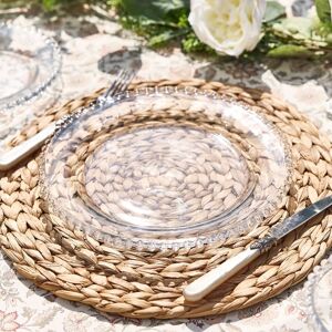Dibor Set of 8 Bella Perle Dinner Plates Serving Dishes Dia 26cm in Clear Size: 8 Pack Clear 8 Pack Dibor Set of 8 Bella Perle Dinner Plates Serving Dishes Dia 26cm in Clear Size: 8 Pack Clear 8 Pack