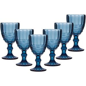 Dibor Set of 6 Vintage Luxury Sapphire Blue Drinking Wine Glass Wine Goblets Festive Christmas Decor Glassware 350ml Size: 6 Pack Blue 6 Pack Dibor Set of 6 Vintage Luxury Sapphire Blue Drinking Wine Glass Wine Goblets Festive Christmas Decor Glassware 350ml Size: 6 Pack Blue 6 Pack