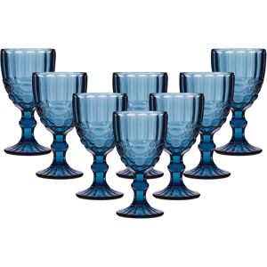 Dibor Set of 8 Vintage Luxury Sapphire Blue Drinking Wine Glass Wine Goblets Festive Christmas Decor Glassware 350ml Size: 8 Pack Blue 8 Pack Dibor Set of 8 Vintage Luxury Sapphire Blue Drinking Wine Glass Wine Goblets Festive Christmas Decor Glassware 350ml Size: 8 Pack Blue 8 Pack