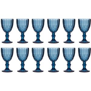 Dibor Set of 12 Vintage Luxury Sapphire Blue Drinking Wine Glass Wine Goblets Festive Christmas Decor Glassware 350ml Size: 12 Pack Blue 12 Pack Dibor Set of 12 Vintage Luxury Sapphire Blue Drinking Wine Glass Wine Goblets Festive Christmas Decor Glassware 350ml Size: 12 Pack Blue 12 Pack