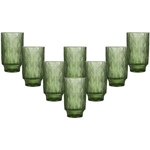 Dibor Set of 8 Vintage Luxury Green Trailing Leaf Drinking Tall Tumbler Glasses Festive Christmas Decor Glassware 450ml Size: 8 Pack Green 8 Pack Dibor Set of 8 Vintage Luxury Green Trailing Leaf Drinking Tall Tumbler Glasses Festive Christmas Decor Glassware 450ml Size: 8 Pack Green 8 Pack