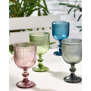 Dibor Set of 4 Vintage Luxury Mix-Match Ribbed Drinking Wine Glass Wine Goblets Festive Christmas Decor Glassware 360ml Size: 4 Pack Multicolor 4 Pack Dibor Set of 4 Vintage Luxury Mix-Match Ribbed Drinking Wine Glass Wine Goblets Festive Christmas Decor Glassware 360ml Size: 4 Pack Multicolor 4 Pack