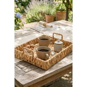 Dibor Traditional Water Hyacinth Large Rectangular Serving Tray in Natural Natural Dibor Traditional Water Hyacinth Large Rectangular Serving Tray in Natural Natural