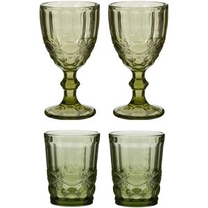 Dibor Set of 4 Mix Match Embossed Green Glasses Goblets & Tumblers Wine Goblets Festive Christmas Decor Glassware 350ml Size: 4 Pack Multicolor 4 Pack Dibor Set of 4 Mix Match Embossed Green Glasses Goblets & Tumblers Wine Goblets Festive Christmas Decor Glassware 350ml Size: 4 Pack Multicolor 4 Pack