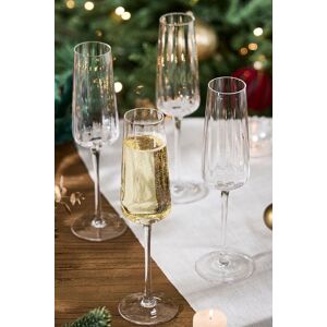 Dibor Set of 4 Ribbed Vintage Champagne Flutes Glasses Festive Christmas Decor Glassware 280ml in Clear Size: 4 Pack Clear 4 Pack Dibor Set of 4 Ribbed Vintage Champagne Flutes Glasses Festive Christmas Decor Glassware 280ml in Clear Size: 4 Pack Clear 4 Pack