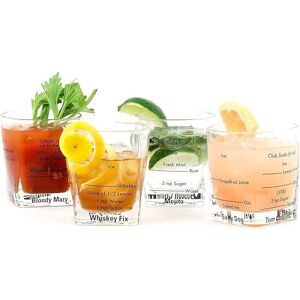 Marco Paul Set of 4 Square Cocktail Glass 250ml in Clear Clear Marco Paul Set of 4 Square Cocktail Glass 250ml in Clear Clear