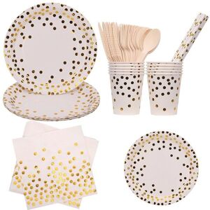 Neel Blue 80PCS Dinnerware Set - Party Supplies Paper Tableware in White White Neel Blue 80PCS Dinnerware Set - Party Supplies Paper Tableware in White White