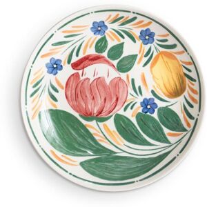 Wade Albert White Capri Set of 4 Dinner Plates w/ Vibrant Mediterranean Inspired Design, Crafted from Earthenware, Made in Stoke-on-Trent, 28cm Beige A Wade Albert White Capri Set of 4 Dinner Plates w/ Vibrant Mediterranean Inspired Design, Crafted from Earthenware, Made in Stoke-on-Trent, 28cm Beige A