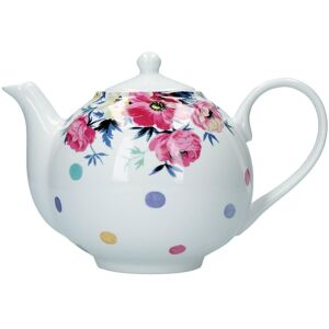 Mikasa Clovelly Porcelain 1 Litre Teapot in White White Mikasa Clovelly Porcelain 1 Litre Teapot in White White