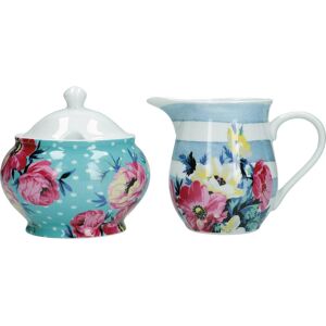 Mikasa Clovelly Porcelain Sugar Bowl & Creamer Set in Blue Blue Mikasa Clovelly Porcelain Sugar Bowl & Creamer Set in Blue Blue