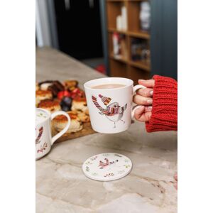 Mikasa TipperleyHill Robin Fine China Mug & Coaster Set in White White Mikasa TipperleyHill Robin Fine China Mug & Coaster Set in White White