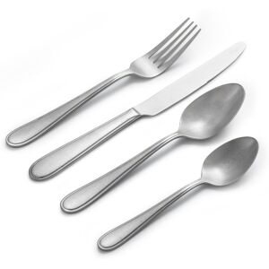 Jamie Oliver Classic Cutlery Set, 16 Piece Antique Stainless Steel, Gift Boxed in Silver Silver Jamie Oliver Classic Cutlery Set, 16 Piece Antique Stainless Steel, Gift Boxed in Silver Silver