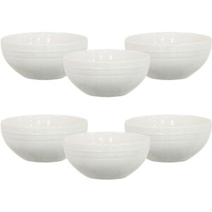 simpa 6PC Porcelain White Modern Bowl Set. 17cm Diameter White simpa 6PC Porcelain White Modern Bowl Set. 17cm Diameter White