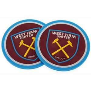 West Ham United FC Coaster Set Pack of 2 in Dark Red Dark Red West Ham United FC Coaster Set Pack of 2 in Dark Red Dark Red