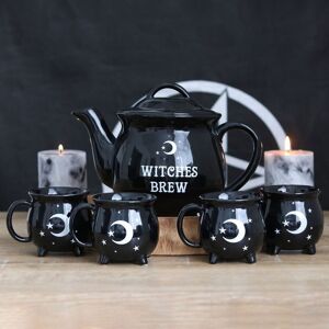 Something Different Witches Brew Ceramic Tea Set - Black/White - Tea Set Something Different Witches Brew Ceramic Tea Set - Black/White - Tea Set