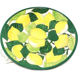Verano Spanish Ceramics Signature Lemons Hand Painted Ceramic Kitchen Dining Large Platter (Diam) 42cm Multicolor Verano Spanish Ceramics Signature Lemons Hand Painted Ceramic Kitchen Dining Large Platter (Diam) 42cm Multicolor