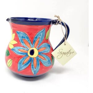 Verano Spanish Ceramics Signature Flowers Hand Painted Ceramic Kitchen Dining Small Pourer Jug 0.5L (H) 12cm Multicolor Verano Spanish Ceramics Signature Flowers Hand Painted Ceramic Kitchen Dining Small Pourer Jug 0.5L (H) 12cm Multicolor
