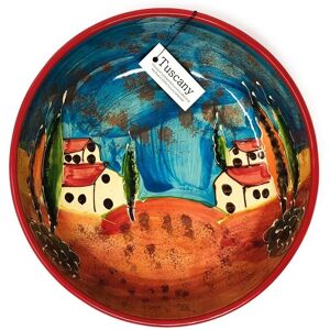 Verano Spanish Ceramics Tuscany Hand Painted Village Ceramic Kitchen Dining Large Fruit Bowl (Diam) 28cm Multicolor Verano Spanish Ceramics Tuscany Hand Painted Village Ceramic Kitchen Dining Large Fruit Bowl (Diam) 28cm Multicolor