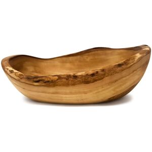Verano Spanish Ceramics Olive Wood Natural Grained Rustic Handmade Oval Bowl Small (L) 23cm Natural Verano Spanish Ceramics Olive Wood Natural Grained Rustic Handmade Oval Bowl Small (L) 23cm Natural