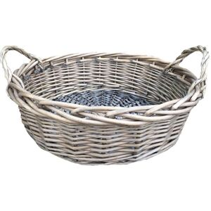 Red Hamper Round Wicker Tray in Brown Brown Red Hamper Round Wicker Tray in Brown Brown