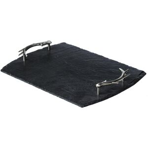 Selbrae House Slate Serving Tray - Medium - Antler Handles - Gift Boxed in Dark Grey Size: 1 Pack Dark Grey 1 Pack Selbrae House Slate Serving Tray - Medium - Antler Handles - Gift Boxed in Dark Grey Size: 1 Pack Dark Grey 1 Pack
