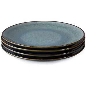 Scandi Home Set of Four Stavanger Blue 27cm Ceramic Dinner Plates in Dark Blue Dark Blue Scandi Home Set of Four Stavanger Blue 27cm Ceramic Dinner Plates in Dark Blue Dark Blue