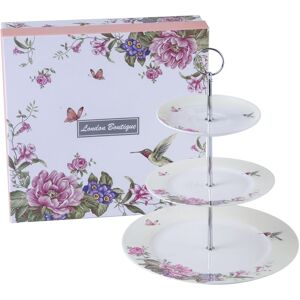 London Boutique Cake Stand Afternoon Tea Stands 3 Tier Vintage Flora Rose - Cake Stand London Boutique Cake Stand Afternoon Tea Stands 3 Tier Vintage Flora Rose - Cake Stand