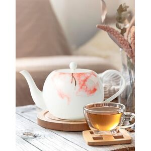 London Boutique 1.2L Large White Teapot with Gold Rim, Built-in Filter for Loose Leaf Tea, Lightweight Fine Chin Size: 1000ml White 1000ml London Boutique 1.2L Large White Teapot with Gold Rim, Built-in Filter for Loose Leaf Tea, Lightweight Fine Chin Size: 1000ml White 1000ml