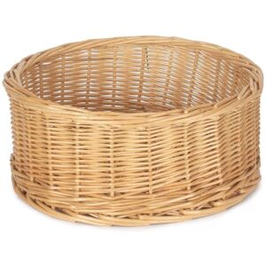 Red Hamper Wicker Round Straight Sided Tray in Brown Brown Red Hamper Wicker Round Straight Sided Tray in Brown Brown
