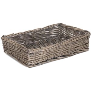Red Hamper Wicker Antique Wash Straight Sided Tray in Brown Brown Red Hamper Wicker Antique Wash Straight Sided Tray in Brown Brown