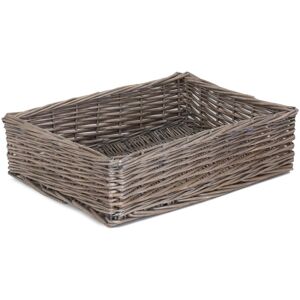 Red Hamper Wicker Antique Wash Straight Sided Tray in Brown Brown Red Hamper Wicker Antique Wash Straight Sided Tray in Brown Brown