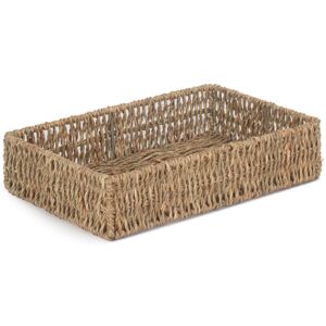 Red Hamper Seagrass Rectangular Seagrass Tray in Natural Natural Red Hamper Seagrass Rectangular Seagrass Tray in Natural Natural