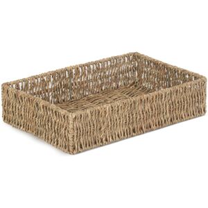 Red Hamper Seagrass Rectangular Seagrass Tray in Natural Natural Red Hamper Seagrass Rectangular Seagrass Tray in Natural Natural