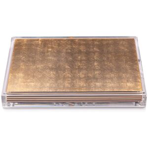 Posh Trading Company Servebox Clear Silver Leaf - Chic Matte Gold Size: 6 Pack Gold 6 Pack Posh Trading Company Servebox Clear Silver Leaf - Chic Matte Gold Size: 6 Pack Gold 6 Pack
