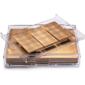 Posh Trading Company Grand Matbox Clear - Silver Leaf - Matte Gold Size: 12 Pack Gold 12 Pack Posh Trading Company Grand Matbox Clear - Silver Leaf - Matte Gold Size: 12 Pack Gold 12 Pack