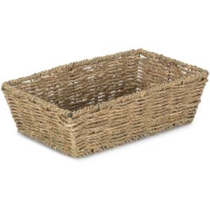 Red Hamper Tapered Seagrass Serving Tray in Natural Size: Small Natural Small Red Hamper Tapered Seagrass Serving Tray in Natural Size: Small Natural Small