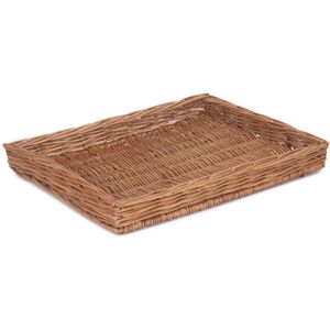 Red Hamper Wicker Light Steamed Flat Serving Tray in Brown Brown Red Hamper Wicker Light Steamed Flat Serving Tray in Brown Brown