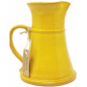 Verano Spanish Ceramics Selena Glazed Hand Dipped Kitchen Dining Large Flat Based Jug 1L (H) 20cm in Yellow Yellow Verano Spanish Ceramics Selena Glazed Hand Dipped Kitchen Dining Large Flat Based Jug 1L (H) 20cm in Yellow Yellow