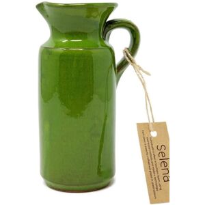 Verano Spanish Ceramics Selena Glazed Hand Dipped Kitchen Dining Rustic Bottle 0.5L (H) 18cm in Dark Green Dark Green Verano Spanish Ceramics Selena Glazed Hand Dipped Kitchen Dining Rustic Bottle 0.5L (H) 18cm in Dark Green Dark Green