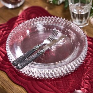 Dibor Set of 6 Bella Perle Dinner Plates Serving Dishes Dia 26cm in Clear Size: 6 Pack Clear 6 Pack Dibor Set of 6 Bella Perle Dinner Plates Serving Dishes Dia 26cm in Clear Size: 6 Pack Clear 6 Pack