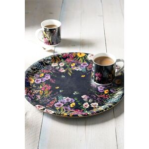 MM Living Floral Design Wood Maisie Round Tray 37cm Multicolor MM Living Floral Design Wood Maisie Round Tray 37cm Multicolor