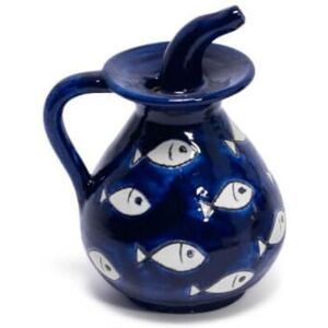 Verano Spanish Ceramics Signature Blue & White Fish Ceramic Kitchen Dining Fluted Pourer Dispenser (H) 16cm White Verano Spanish Ceramics Signature Blue & White Fish Ceramic Kitchen Dining Fluted Pourer Dispenser (H) 16cm White