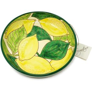 Verano Spanish Ceramics Signature Lemons Hand Painted Ceramic Kitchen Dining Salad/Fruit Bowl (Diam) 23cm Multicolor Verano Spanish Ceramics Signature Lemons Hand Painted Ceramic Kitchen Dining Salad/Fruit Bowl (Diam) 23cm Multicolor