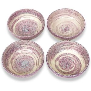 Verano Spanish Ceramics Pastel Beach Hand Painted Kitchen Dining Table Small Bowl Set of 4 (Diam) 10cm in Lilac Lilac Verano Spanish Ceramics Pastel Beach Hand Painted Kitchen Dining Table Small Bowl Set of 4 (Diam) 10cm in Lilac Lilac