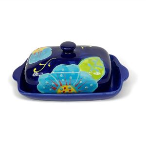 Verano Spanish Ceramics Classic Spanish Hand Painted Butter Dish 19cm L x 12cm W (internal 4cm H) Blue Flower Size: 19 cm L x 12 cm W Multicolor 19 cm L x 12 cm W Verano Spanish Ceramics Classic Spanish Hand Painted Butter Dish 19cm L x 12cm W (internal 4cm H) Blue Flower Size: 19 cm L x 12 cm W Multicolor 19 cm L x 12 cm W