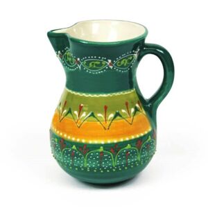 Verano Spanish Ceramics Classic Spanish Hand Painted Home Decor Large Pourer Jug 2L in Orange Orange Verano Spanish Ceramics Classic Spanish Hand Painted Home Decor Large Pourer Jug 2L in Orange Orange