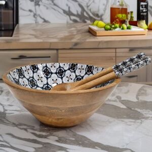 Hartsmede Large Serving Bowl With Spoons in Natural Natural Hartsmede Large Serving Bowl With Spoons in Natural Natural