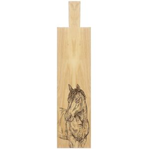 Selbrae House Oak Paddle - Long - Horse Portrait in Light Brown Light Brown Selbrae House Oak Paddle - Long - Horse Portrait in Light Brown Light Brown